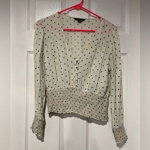 Polka-Dot Button Top